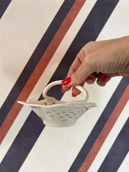 Cesta c/ Alça Royal Creamware