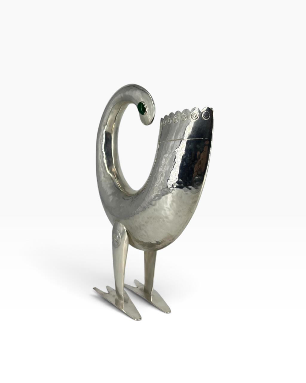 Escultura Sankofa Prata