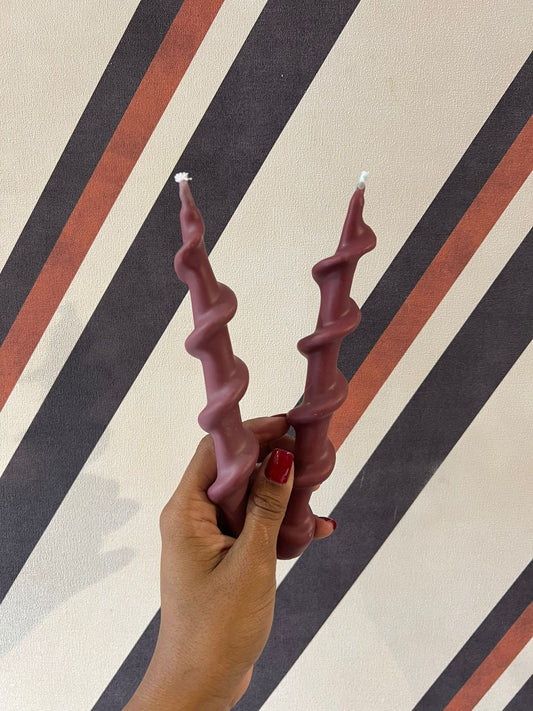 Par De Velas Que Chora Colorido - Bordo/Fundo Verde Agua