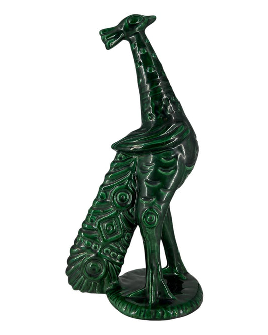 Escultura Pavão Verde