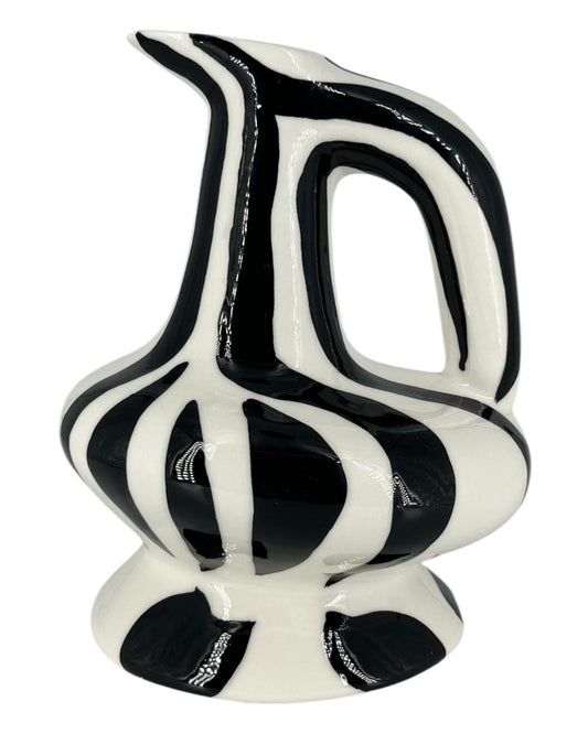 Jarra Keens Preto Branco Ceramica