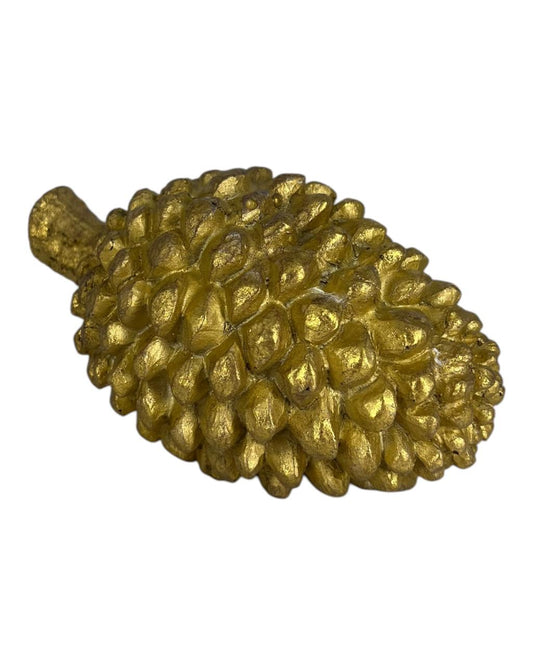 Pinha Decorativa em Resina Dourada P