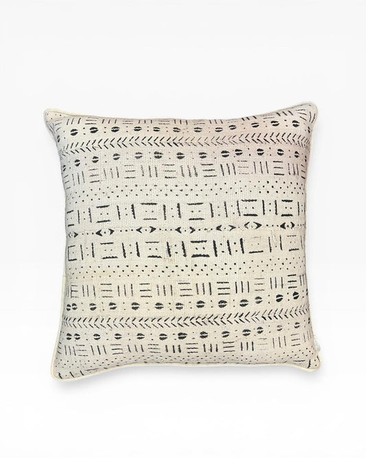 Almofada Bogolan Burkina Faso 23 branco 50x50