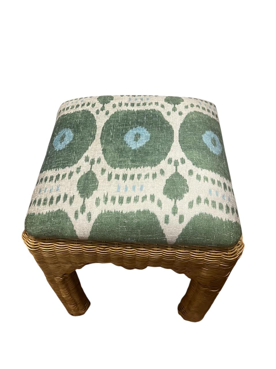 Banqueta Ikat Verde