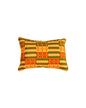 Almofada Baguete Kenté Laranja  e Amarelo Cru 40x60