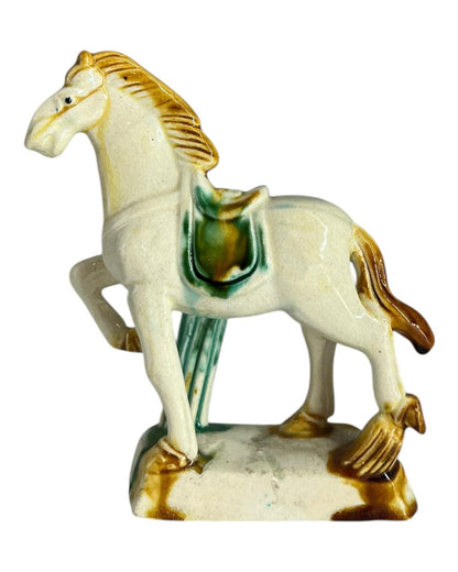 Escultura Cavalo Chinês Branco