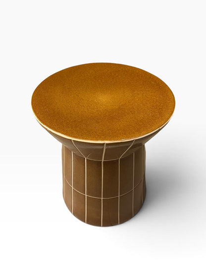 Mesa Cerâmica  Tambor Laranja