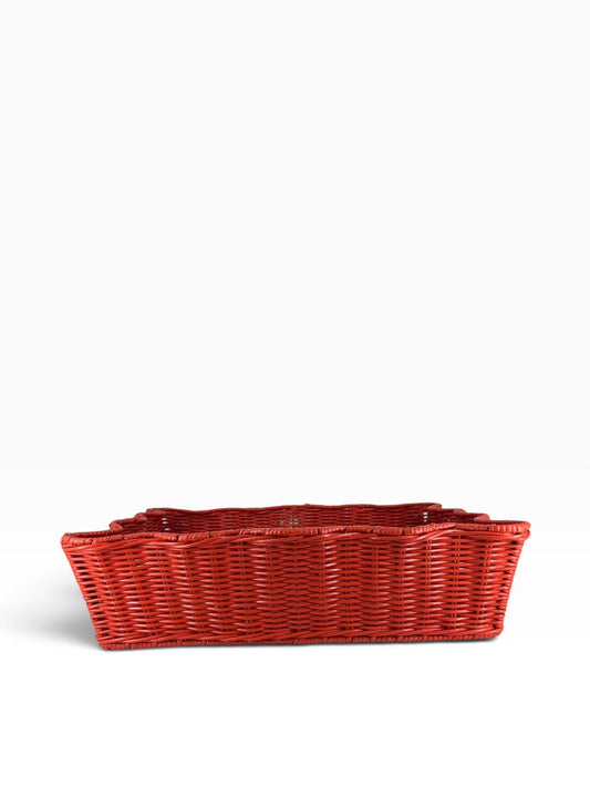 Bandeja Rattan Vermelha  M