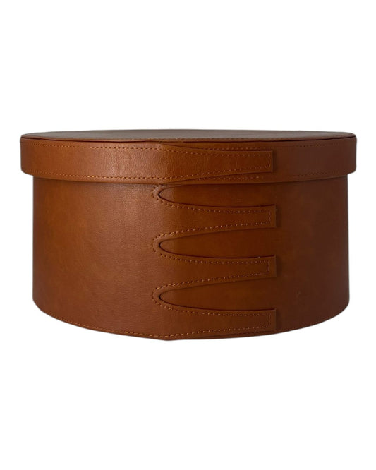 Caixa Decorativa em Couro Oval G