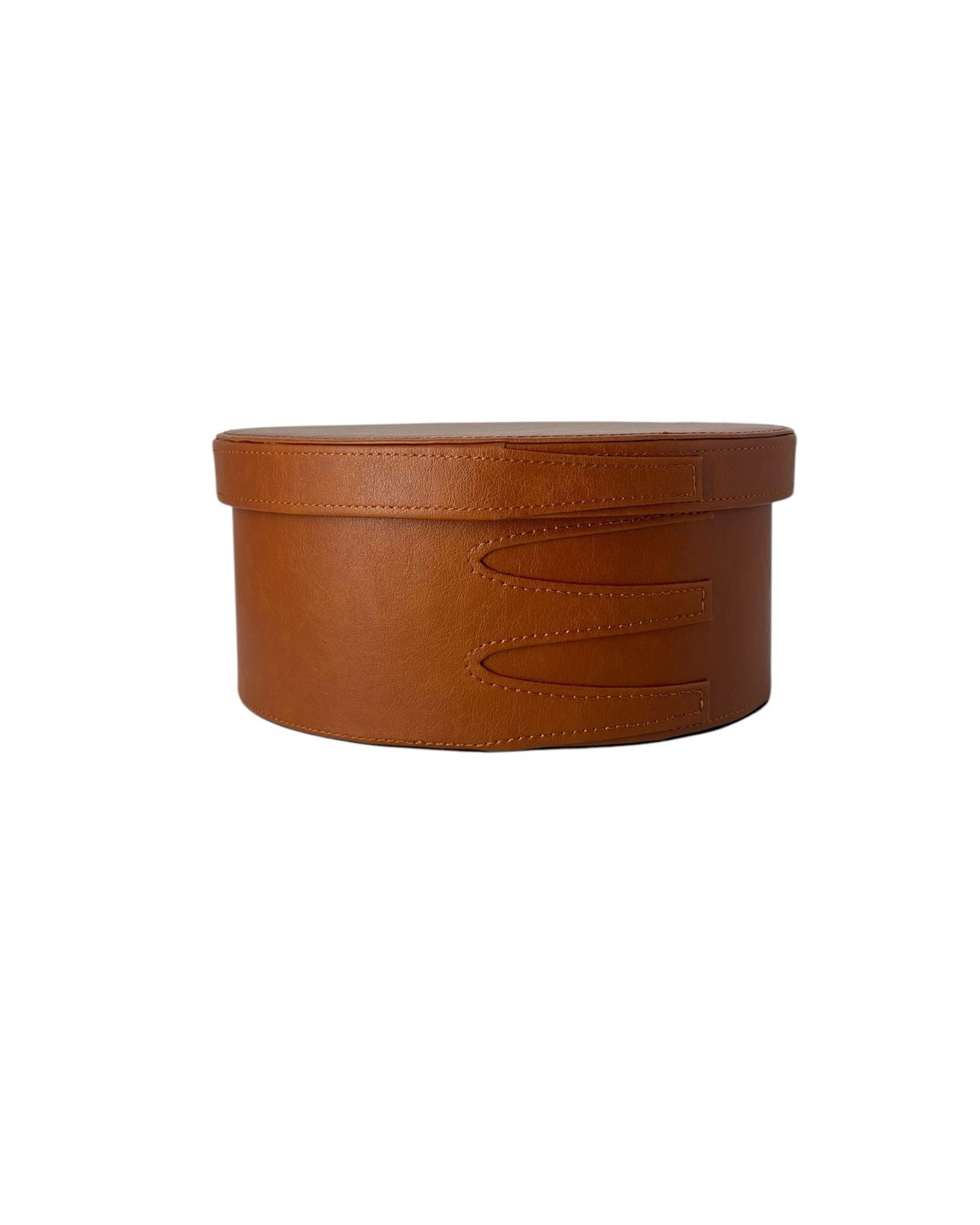 Caixa Decorativa em Couro Oval M