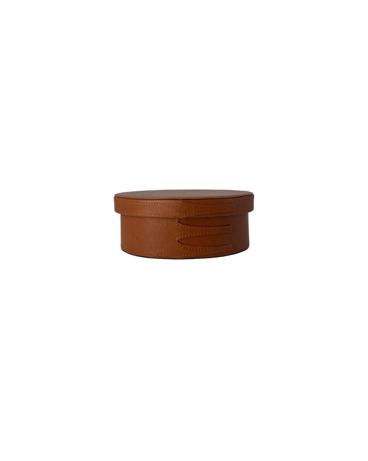 Caixa Decorativa em Couro Oval P
