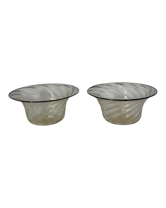 Par de Bowls Murano Ouro