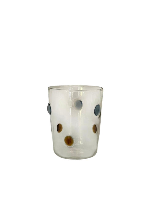 Set De 6 Copos Pois Azul Ambar