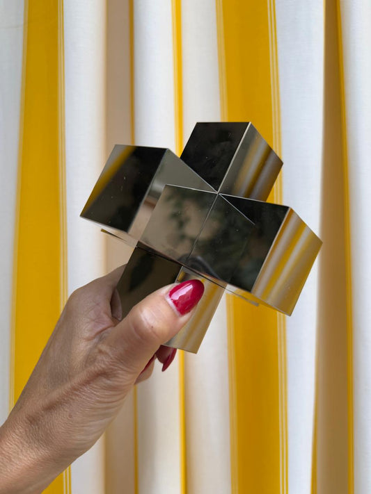 Peça Decorativa Em Cristal Prata