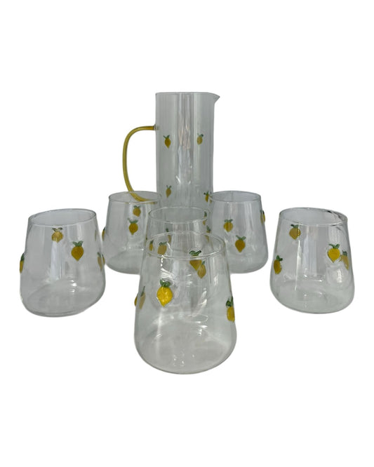 Set Jarra Com 6 Copos Limone