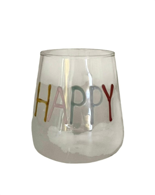 Copo De Vidro Happy
