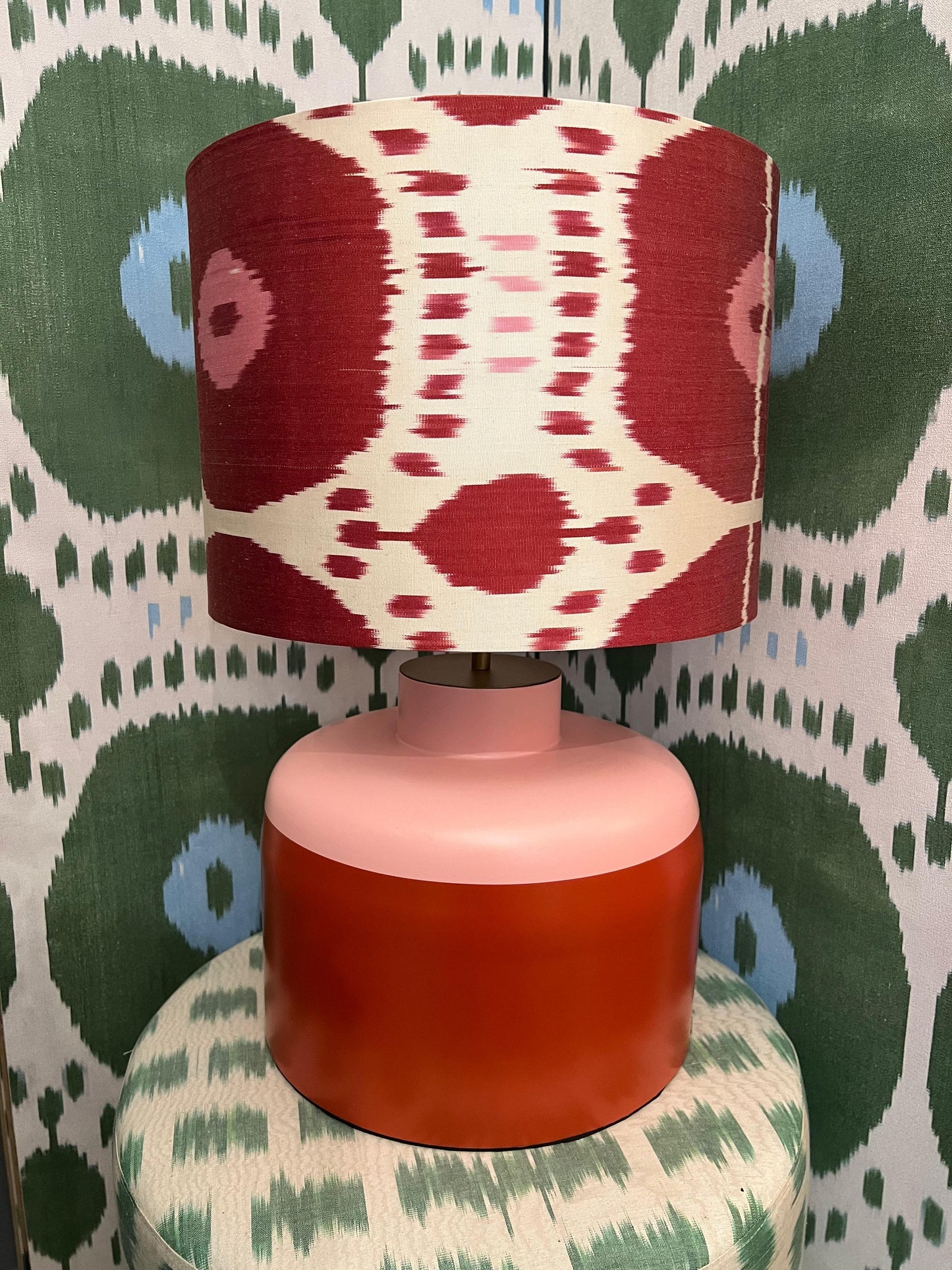 Base Abajur Pitaya Rosa e Vermelho