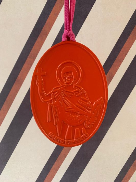 Medalha De Santo Expedito - Vermelho
