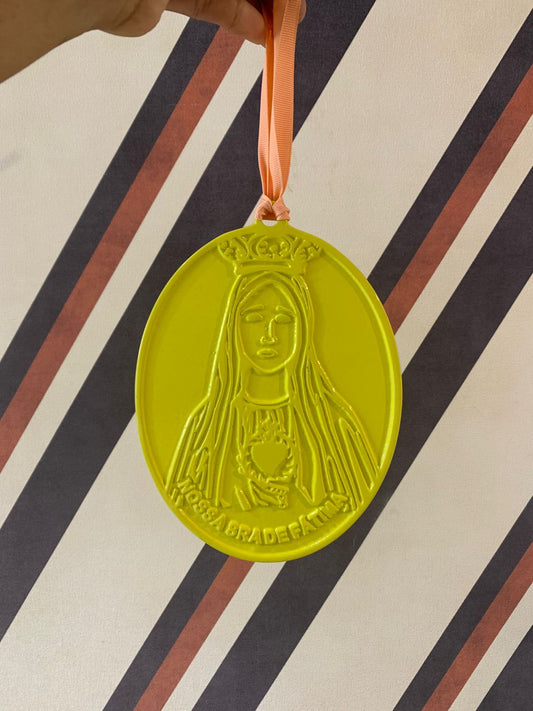 Medalha Nossa Sra De Fátima G - Amarela