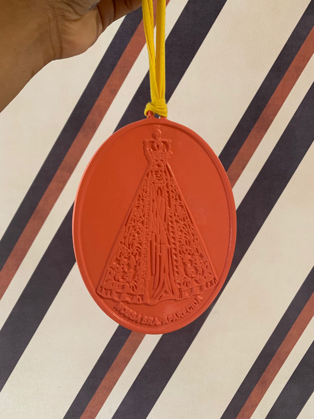 Medalha Nossa Senhora Aparecida G - Rosa