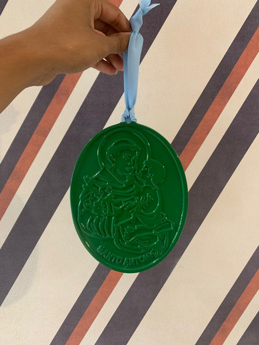 Medalha Santo Antonio G - Verde