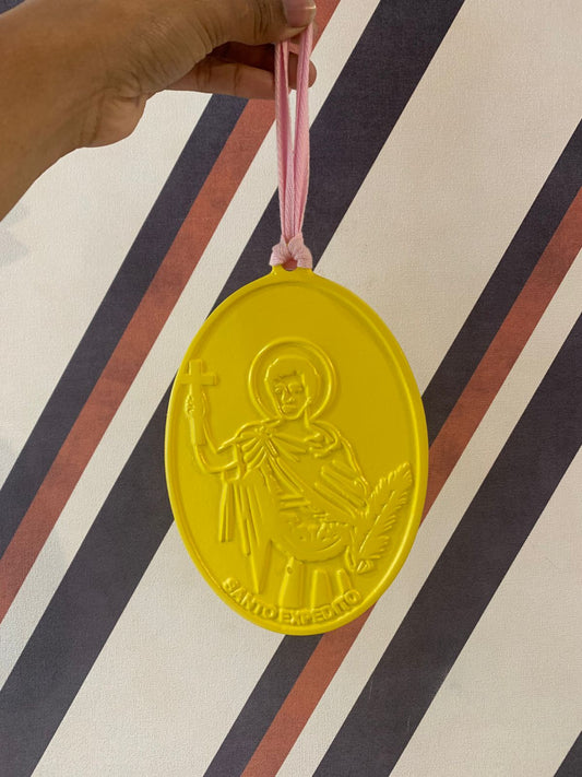 Medalha De Santo Expedito G - Amarelo