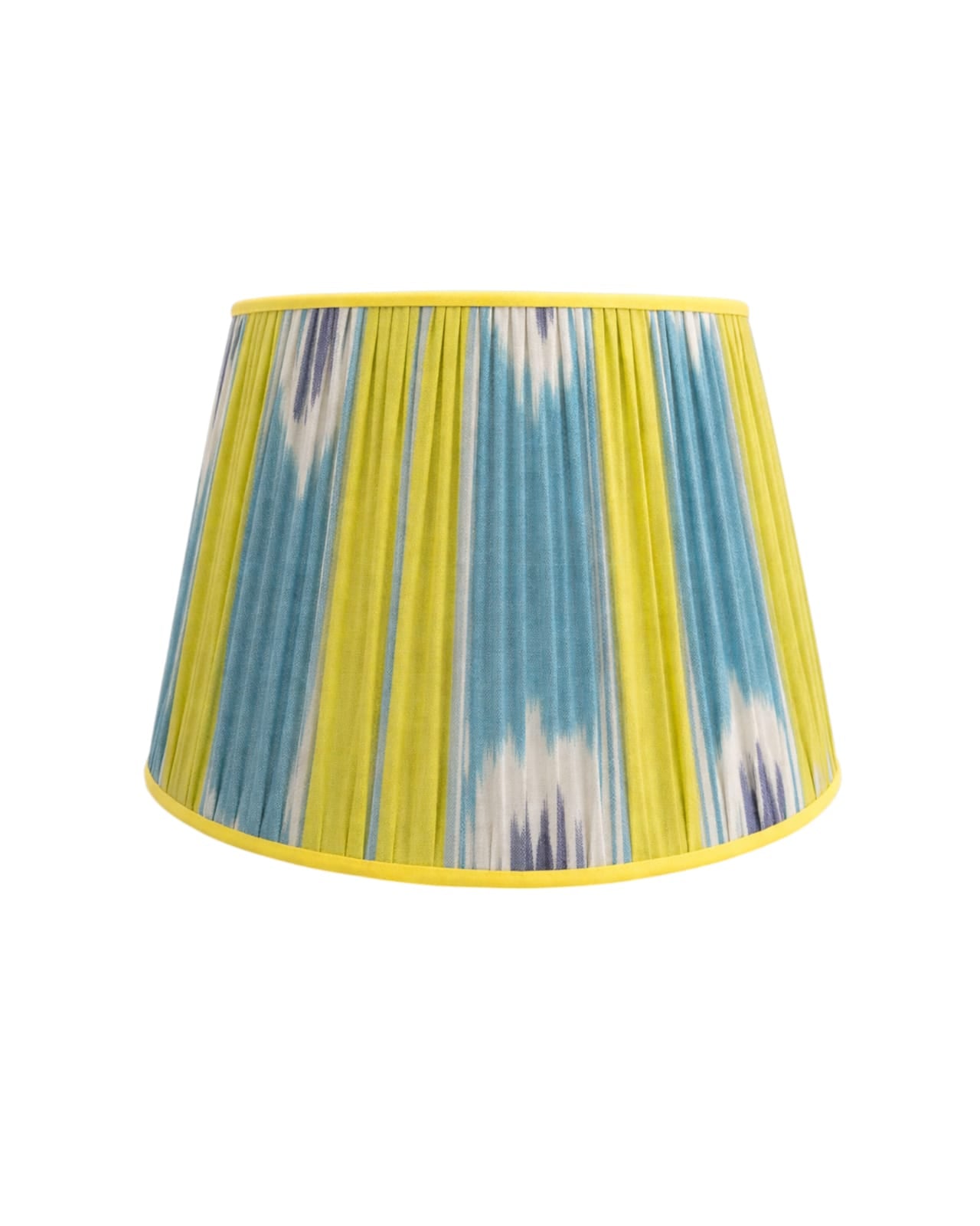 Cúpula Plissada Ikat Amerelo e Azul  A26X25X37