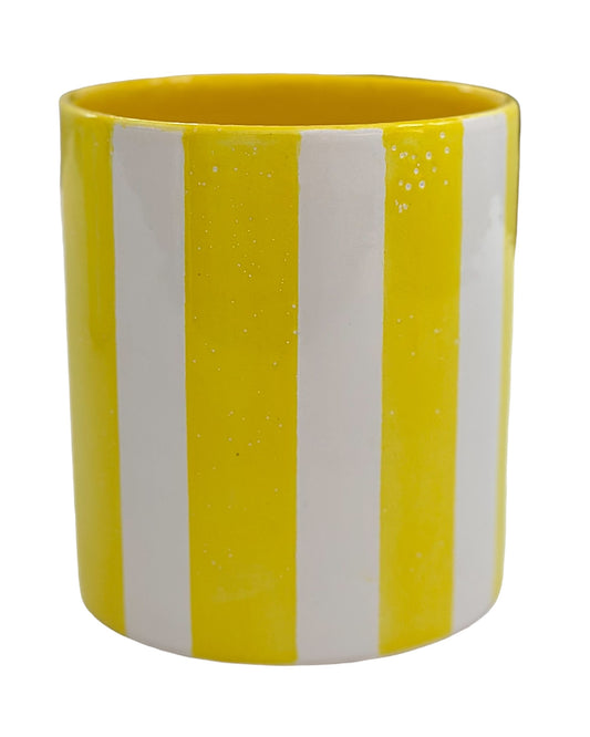 Copo Para Vela Stripe Amarelo