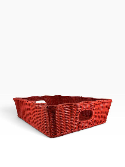 Bandeja Rattan Vermelha  M