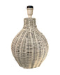 Base Abajur Rattan Off White Baixo
