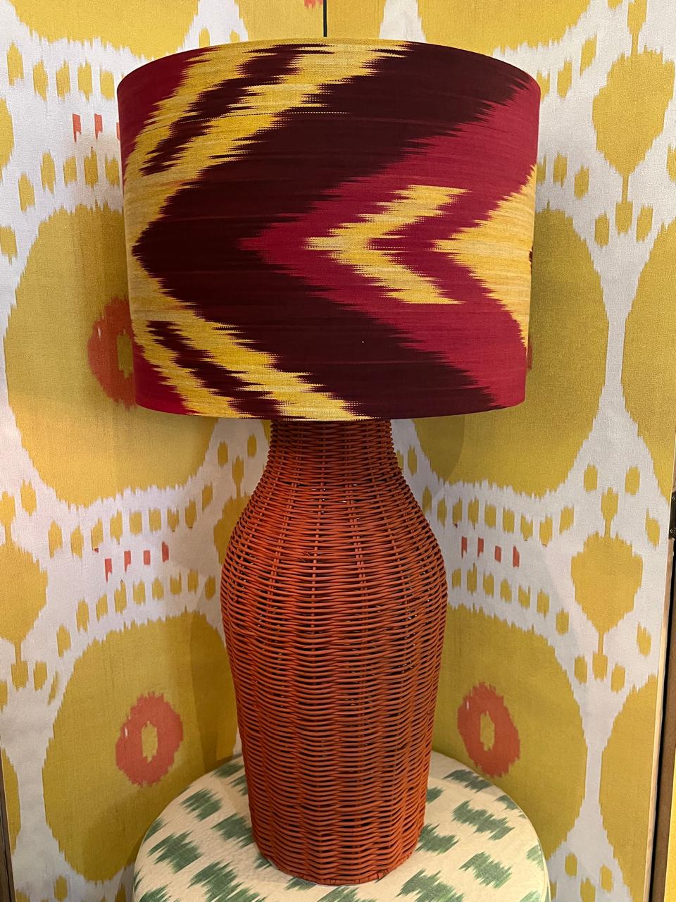 Base Abajur Rattan Tijolo G