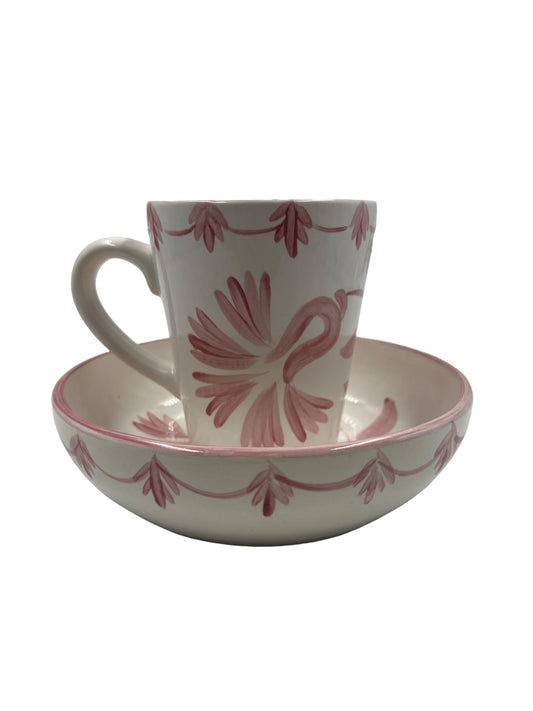 Conjunto Bowl e Caneca Provence Rosa