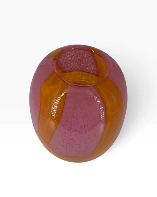 Vaso Aquarela Laranja e Rosa