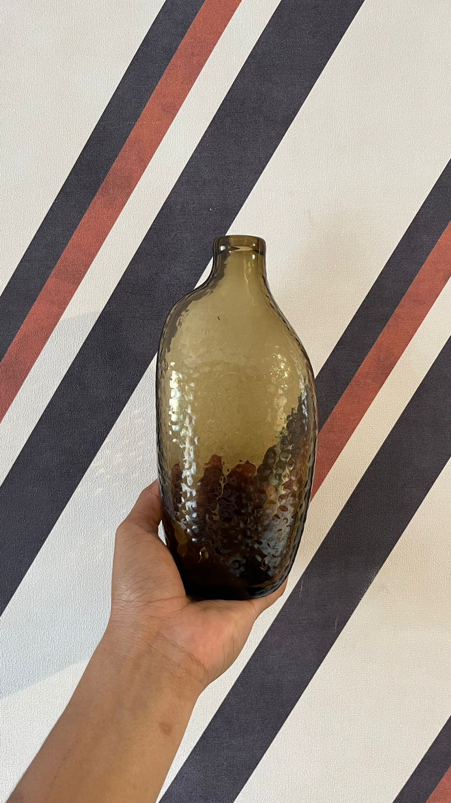 Vaso Marrom Martelado M