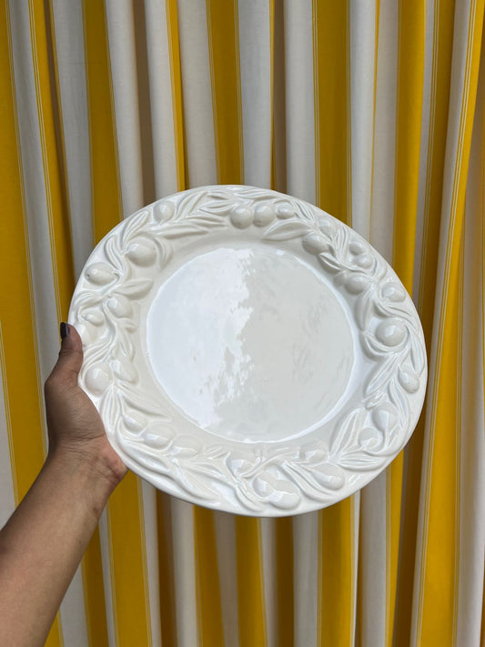 Sousplat Azeitona Off White