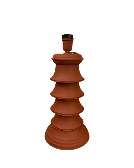 Base Abajur em Metal Terracota