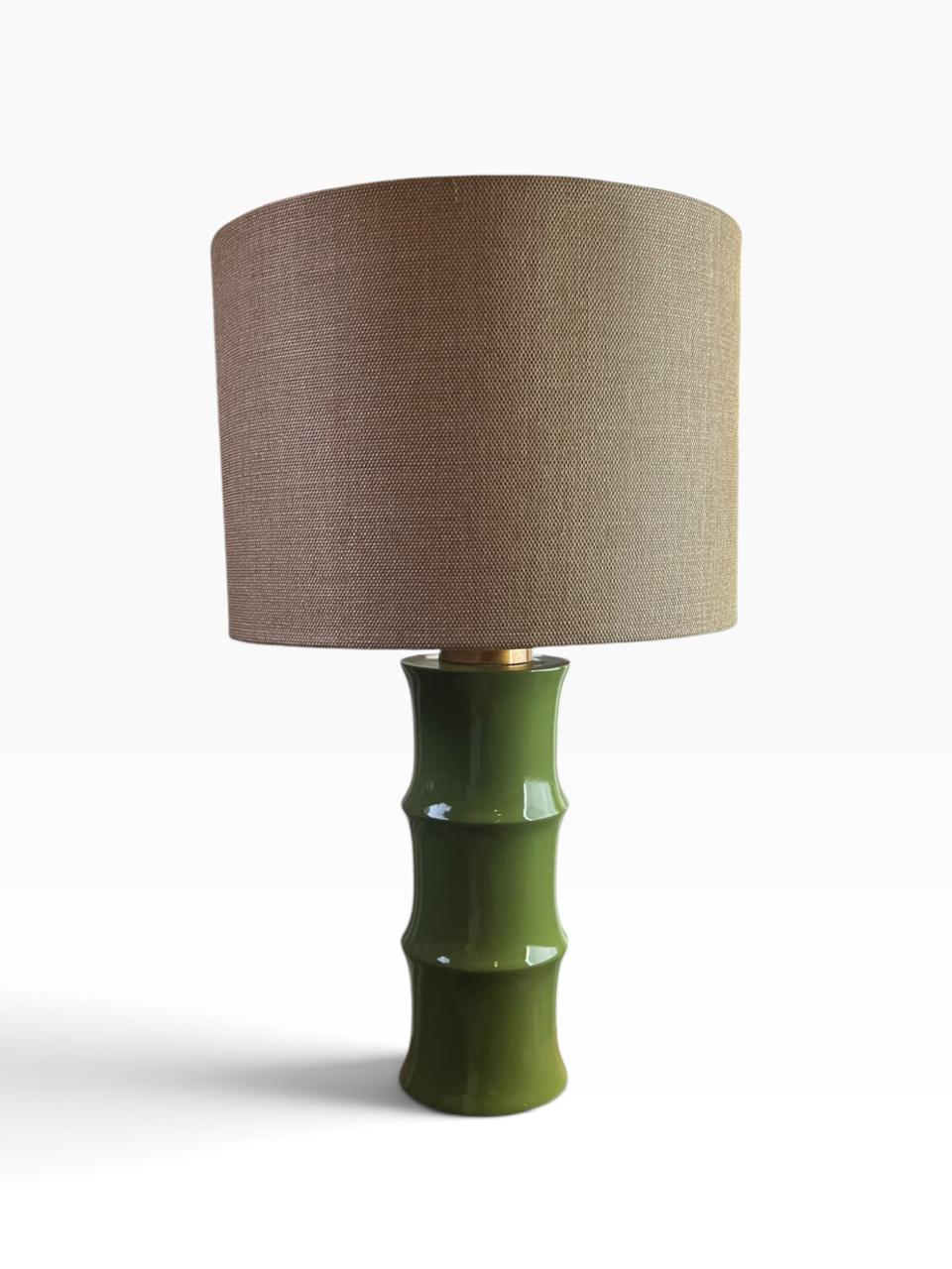 Base Abajur Bambu Verde