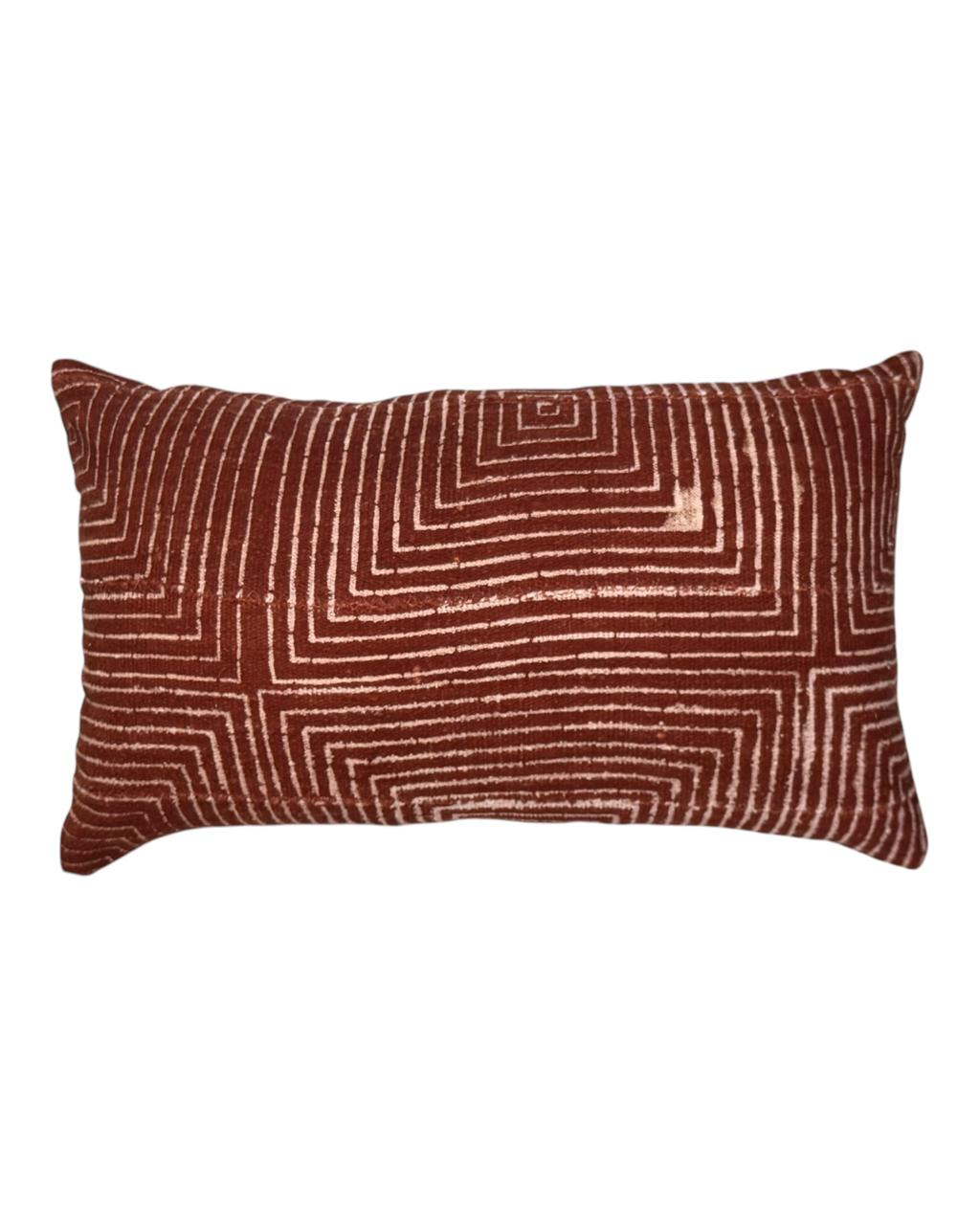 Almofada Baguete Geométrico Terracota 50x30