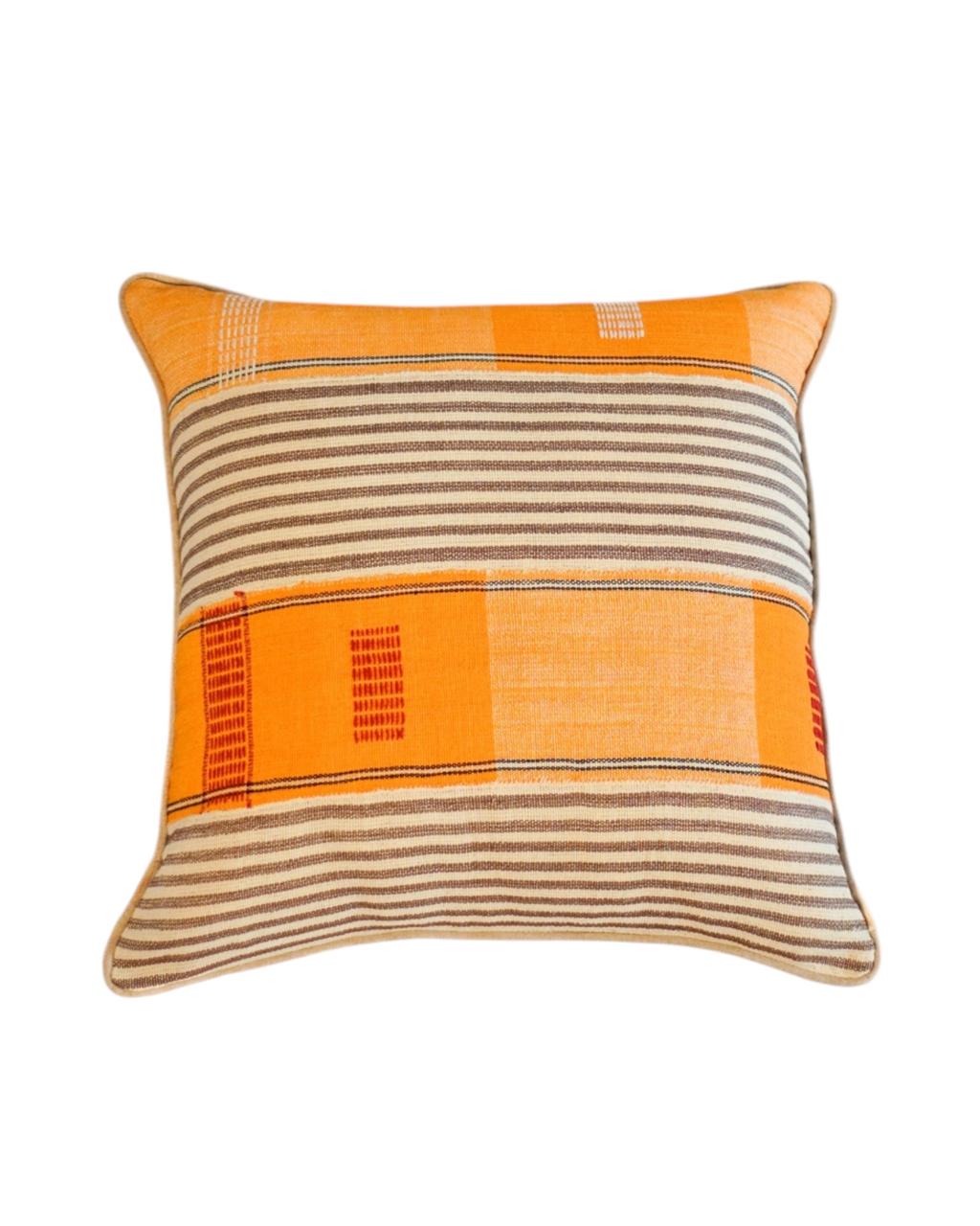 Almofada  Khorogo Cinza e  Laranja 16 50x50