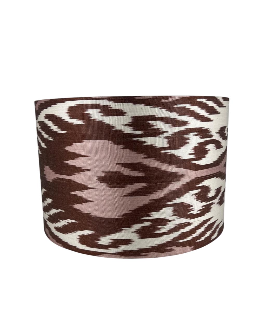 Cúpula Ikat Marrom e Rosa 30x20