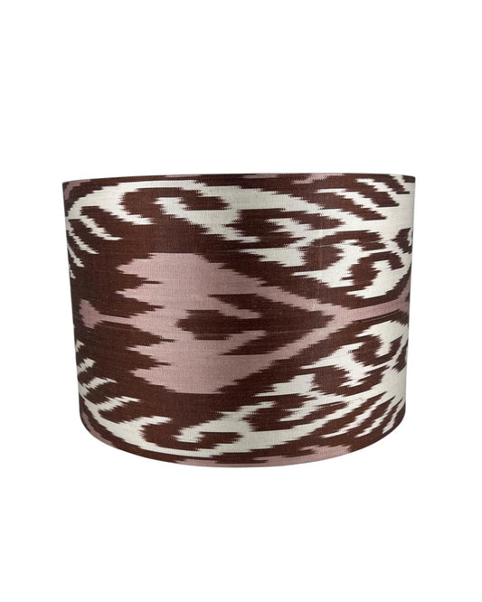 Cúpula Ikat Marrom e Rosa 30x20