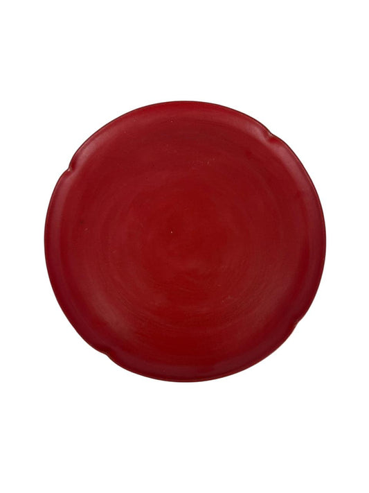 Prato Cerâmica Raso vermelho