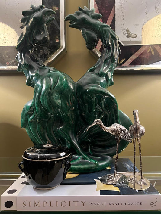 Escultura Galos Verde anos 80