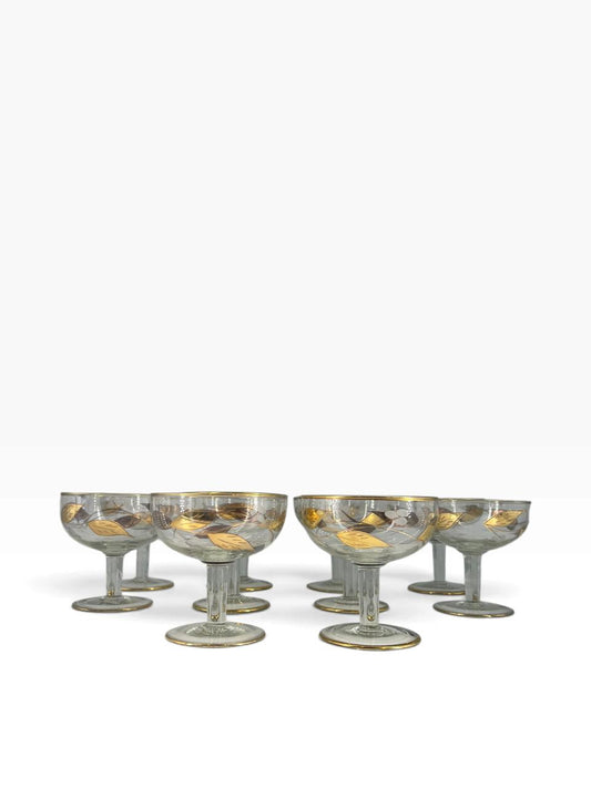 Set 10 taças de Champagne Floral