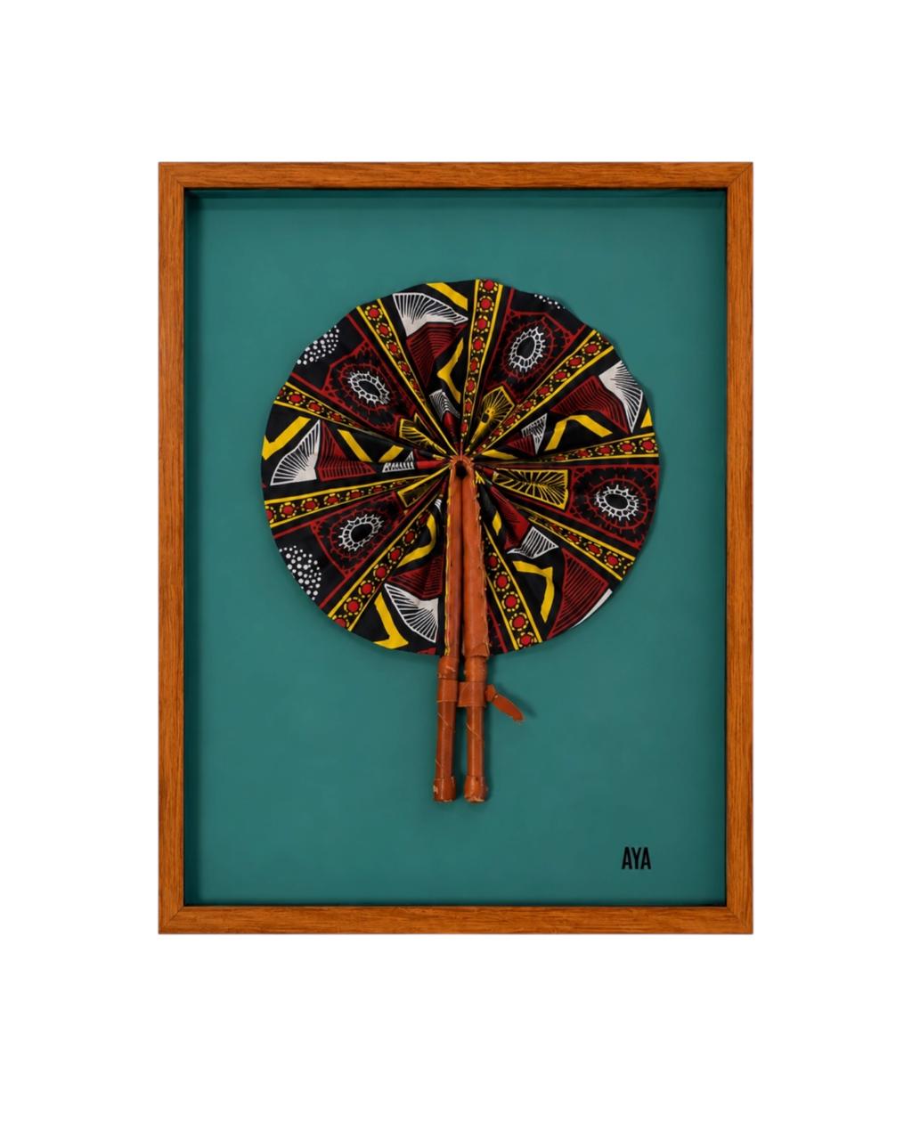Quadro Leque Pano Zinnia