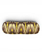 Almofada Rolo Ikat  Marrom e Amarelo 40x15