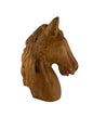 Escultura Cabeça Cavalo em Madeira