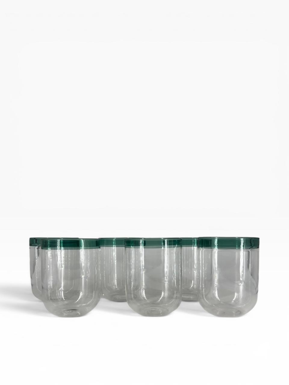 Set de 6 Copos Linear Verde