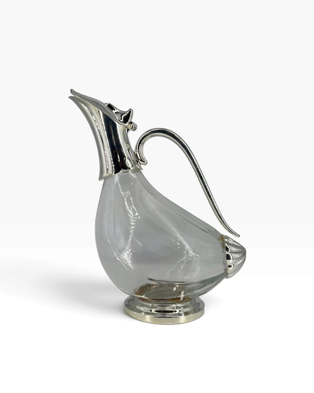 Decanter em Vidro e Prata