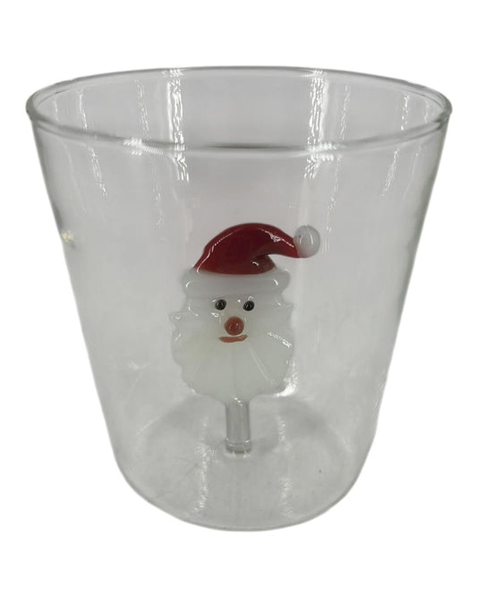 Copo Vidro Borossilicato Papai Noel